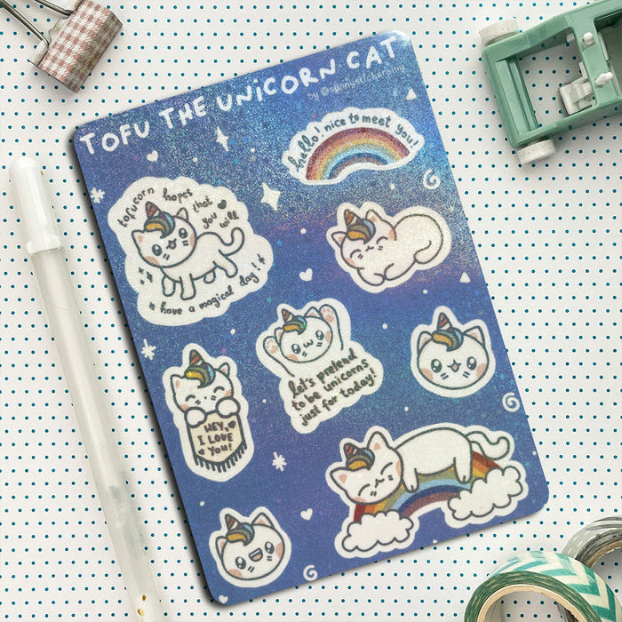 Sunny Stickers MY Sticker Sheet // Tofu the Unicorn