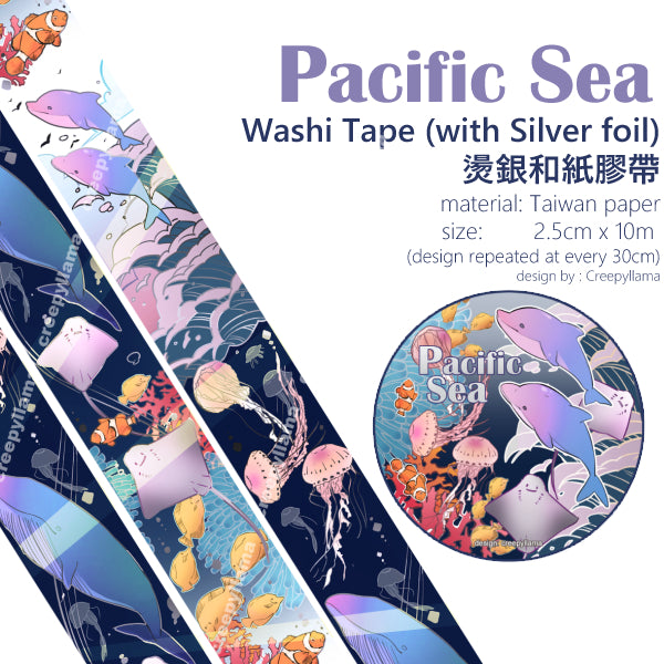 Hologram Foil Washi Tape / Pacific Sea