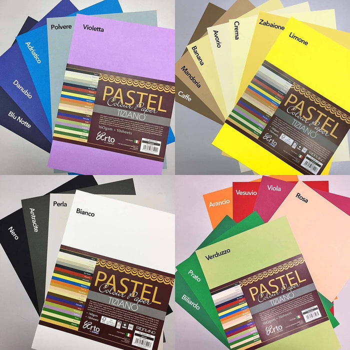 Tiziano 160GSM Pastel Color Paper Pack (A4 Size)