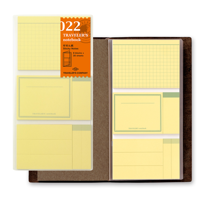 TRAVELER'S Notebook 022 Sticky Note Insert // Regular