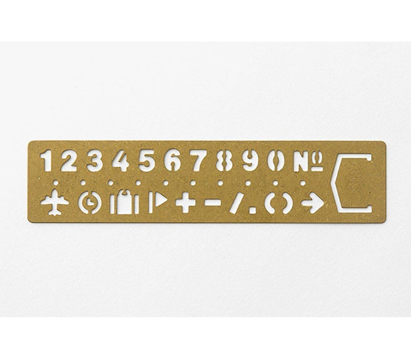 TRAVELER'S COMPANY Brass Stencil Ruler Number