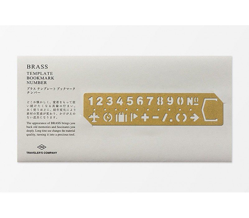 TRAVELER'S COMPANY Brass Stencil Ruler Number