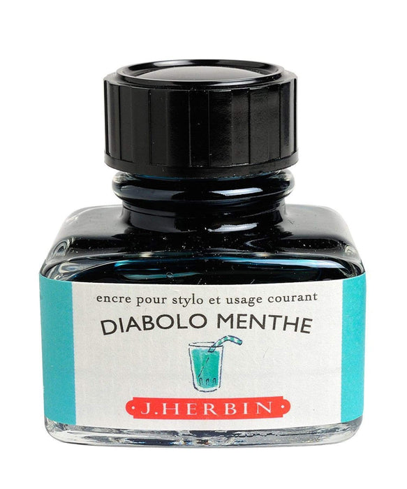 J.Herbin Fountain Pen Ink 30ml - Diabolo Menthe (Mint Lemonade)
